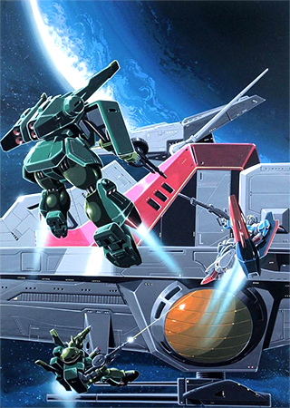 大河原邦男の絵画作品　タイトルは、機動戦士Ｚガンダム　～刻～